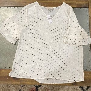 NWT Loft polka dot shirt